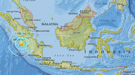 Sumatra map earthquake