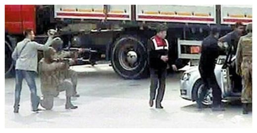 Turkish trucks caught carrying weapons for terrorists