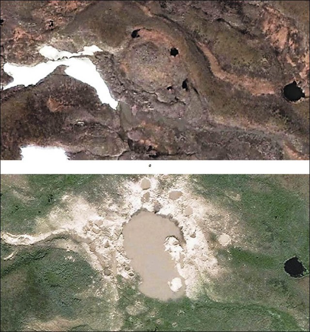 Siberia giant sinkholes