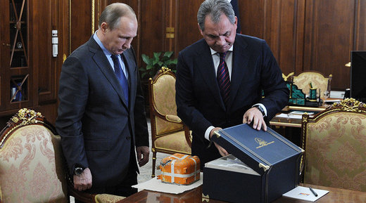 Shoigu presents Putin the black box