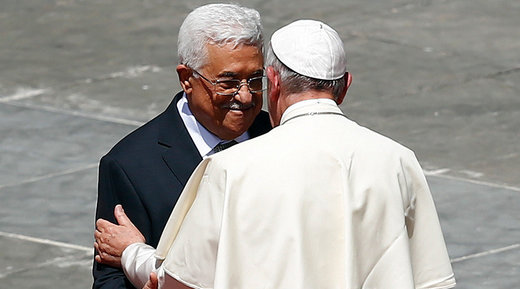 Pope Francis and Palestinian President Mahmoud Abbas