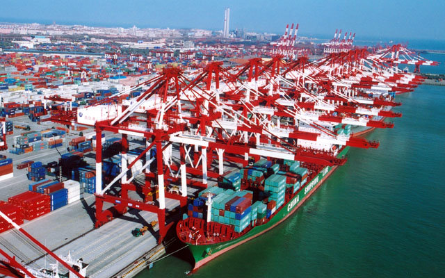 Qingdao port in China