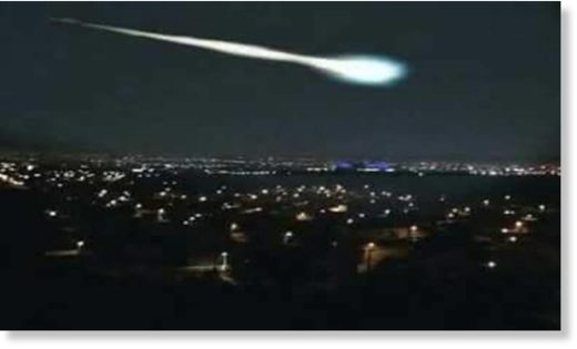 The giant fireball exploded in the sky of Puebla, Mexico in loud sonic boom.