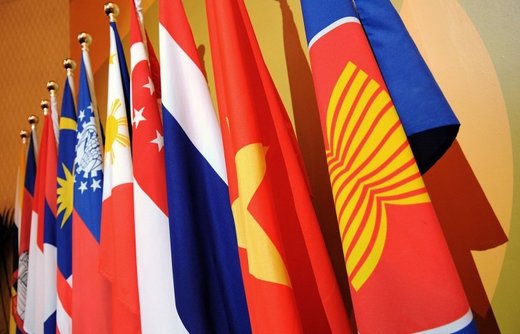 Russian ASEAN flags