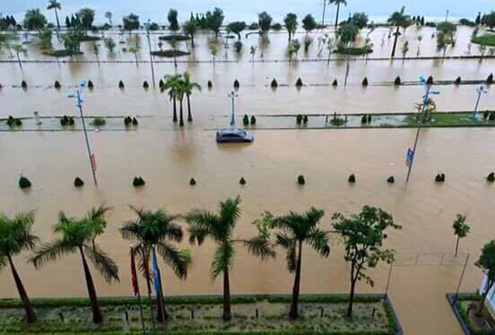 Flood in Lai Châu city, Vietnam