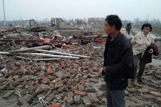 Hail and tornado damage in Jiangsu, China