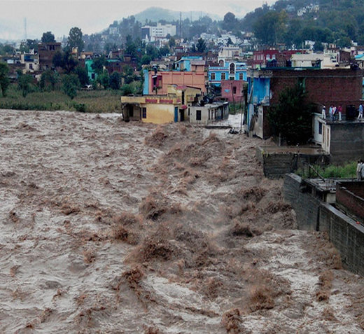 Flood in Madhya Pradesh state, India