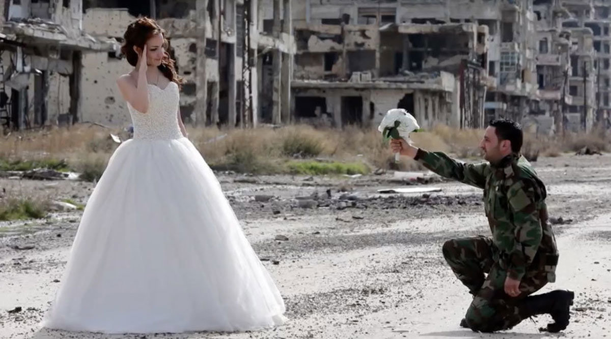 Hassan Youssef, Syrian soldier, and Nada Merhi