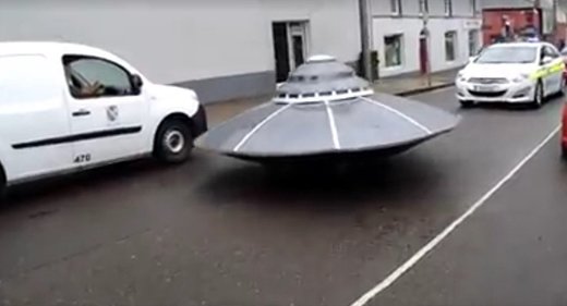 UFO on the road in Ireland