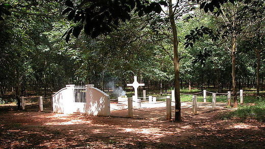 The Memorial Cross in the Long Tan rubber plantation