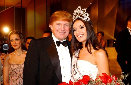 Miss Russia Oksana Fedorova and Donald Trump