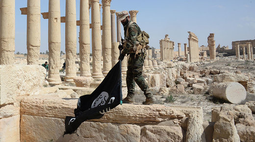 ISIL flag in Palmyra, Syria
