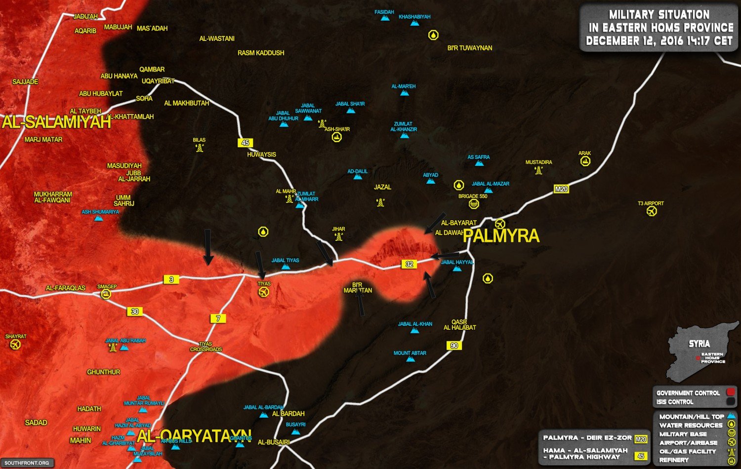 Palmyra military map
