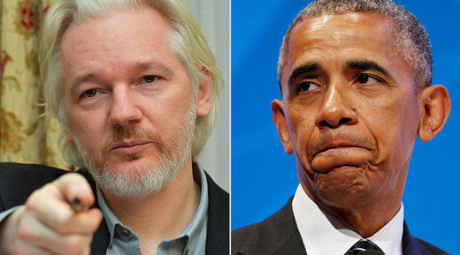 Julian Assange and Barack Obama