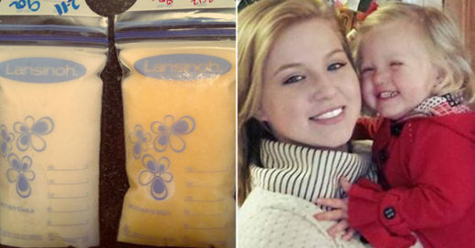 Breast milk changes color in response to sick baby