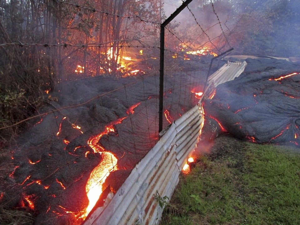 Lava flow from Kilauea volcano