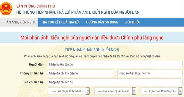 Vietnam government portal