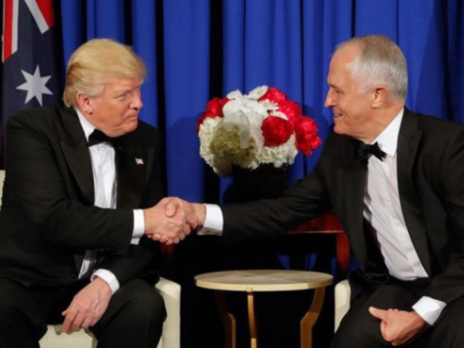 Donald Trump and Autralian Prime Minister Malcolm Turnbull