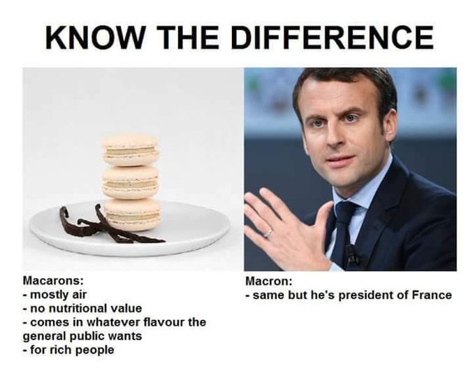 Macron French President, Macarons