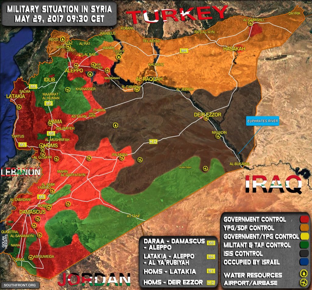 Syria military map