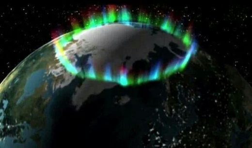 Northern lights from ISS