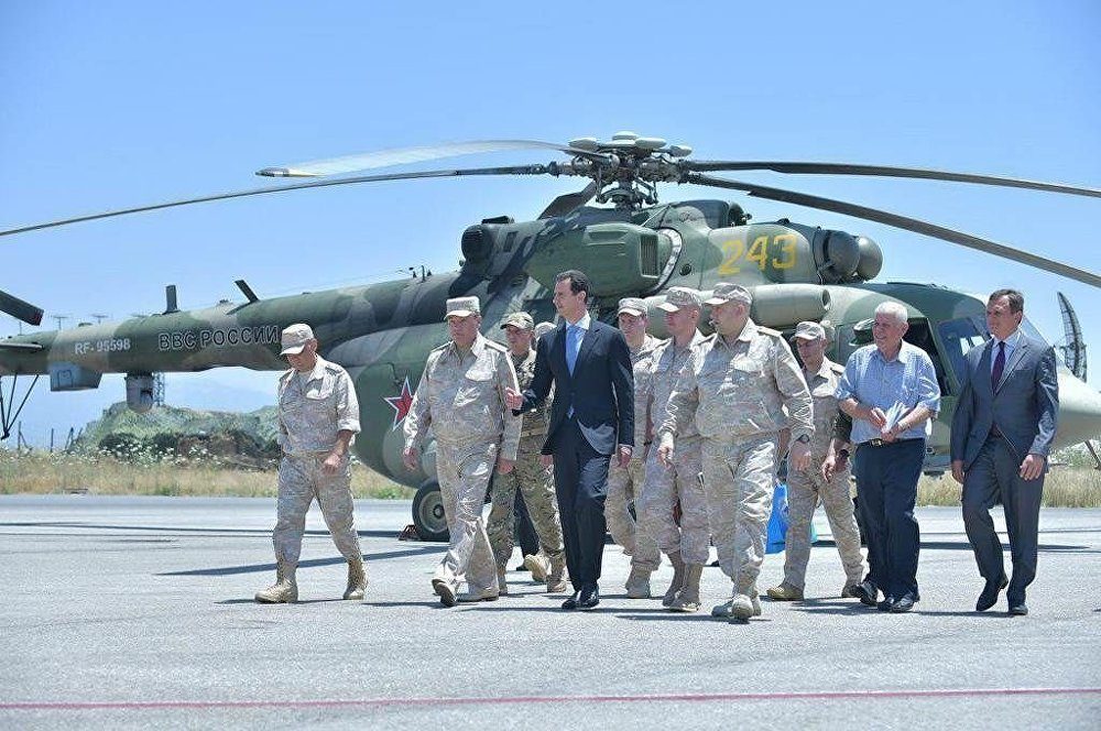 Assad visit airbase Hmeymim