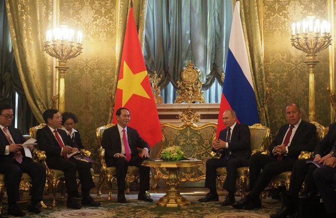 Putin Trần Đại Quang at Kremlin
