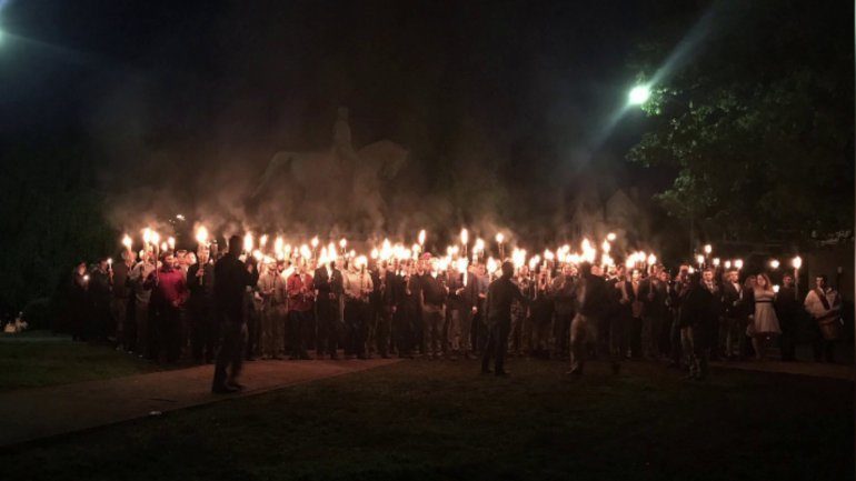 burning torches Charlottesville rally
