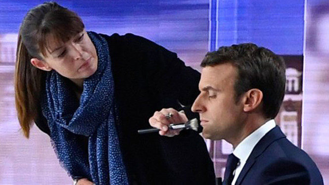 Emmanuel Macron makeup