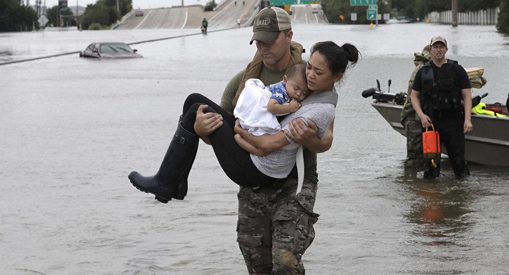 Hurrikan Harvey und Überschwemmungen Houston Texas
