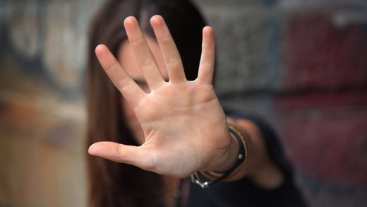 Stop hand gesture
