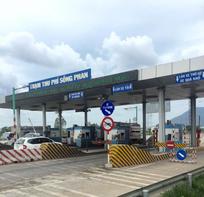 Traffic toll point in Vietnam