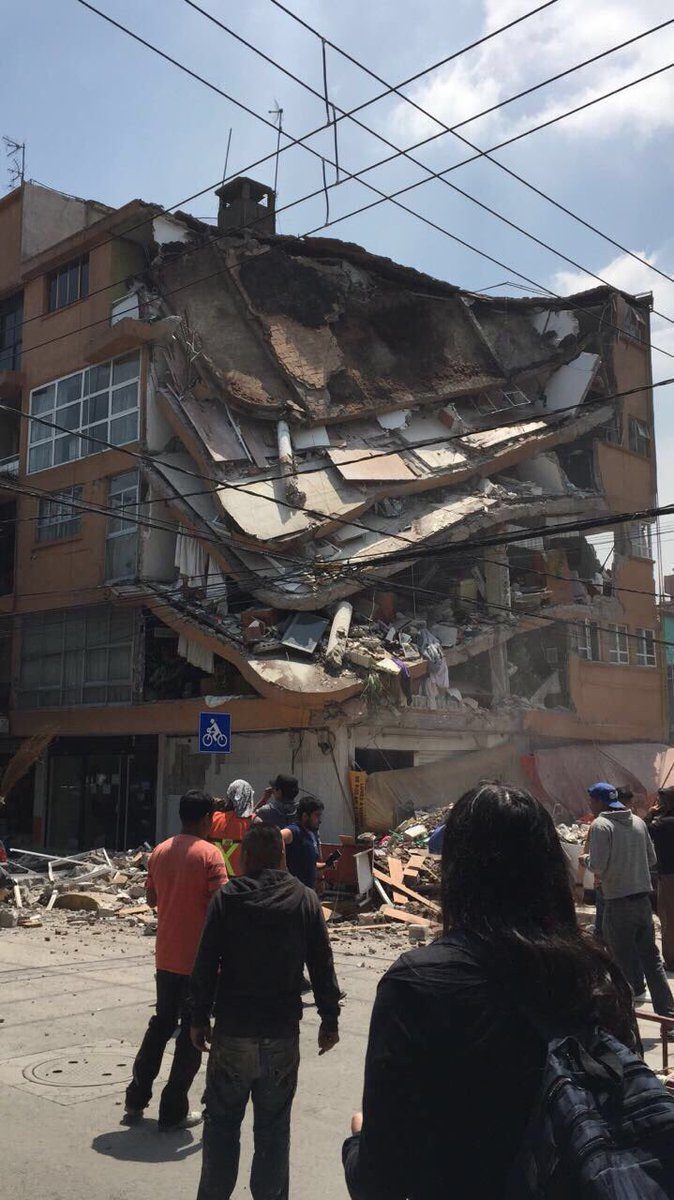 Mexico City earthquake 19 Sept 2017 DAMAGE