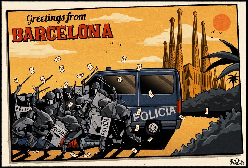 barcelona referendum cartoon