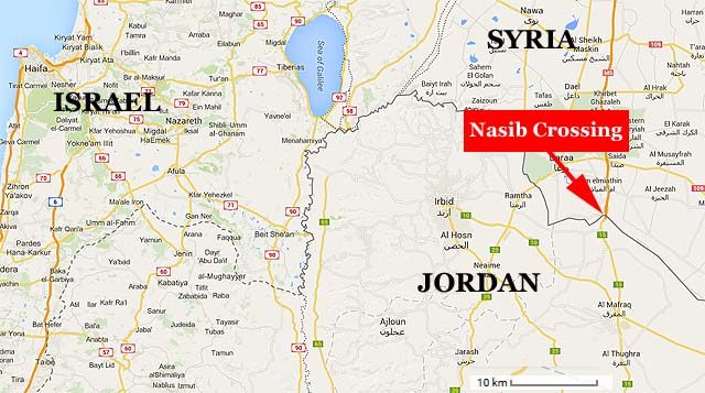 Syria Jordan Nasib border crossing