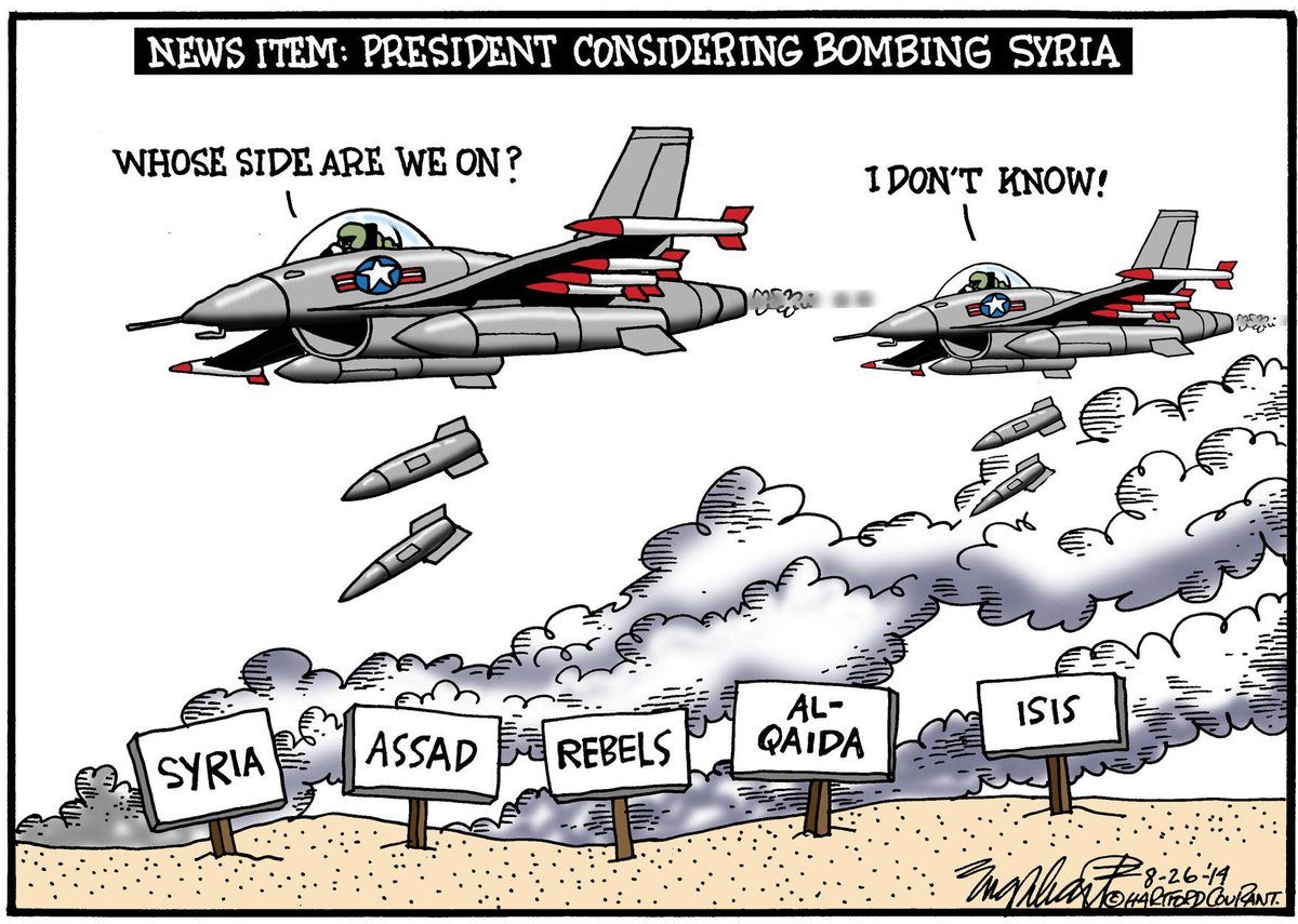 US bombing ISIS Syria cartoon