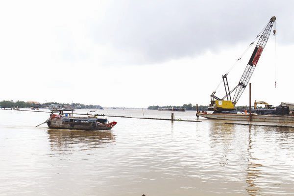 River reclaimation project in Vietnam