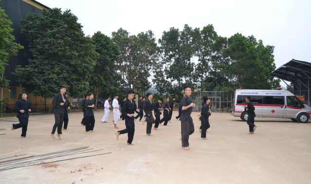 doctors training martial arts in Vietnam