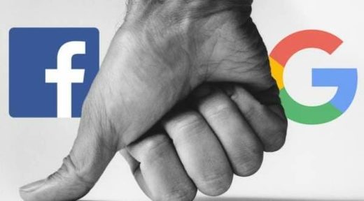 thumbs down facebook google