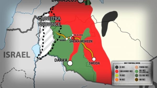 Daraa  Quneitra  Sweida syria map