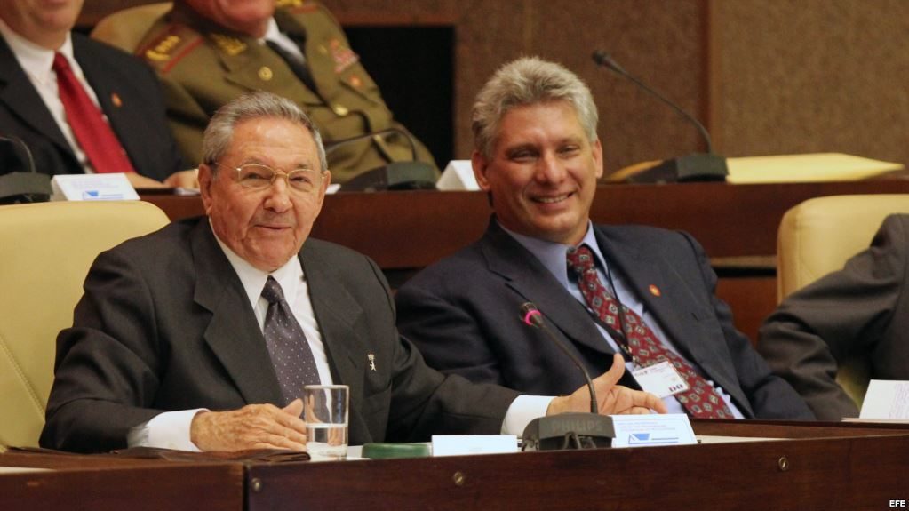 Raul Castro and Diaz Canel
