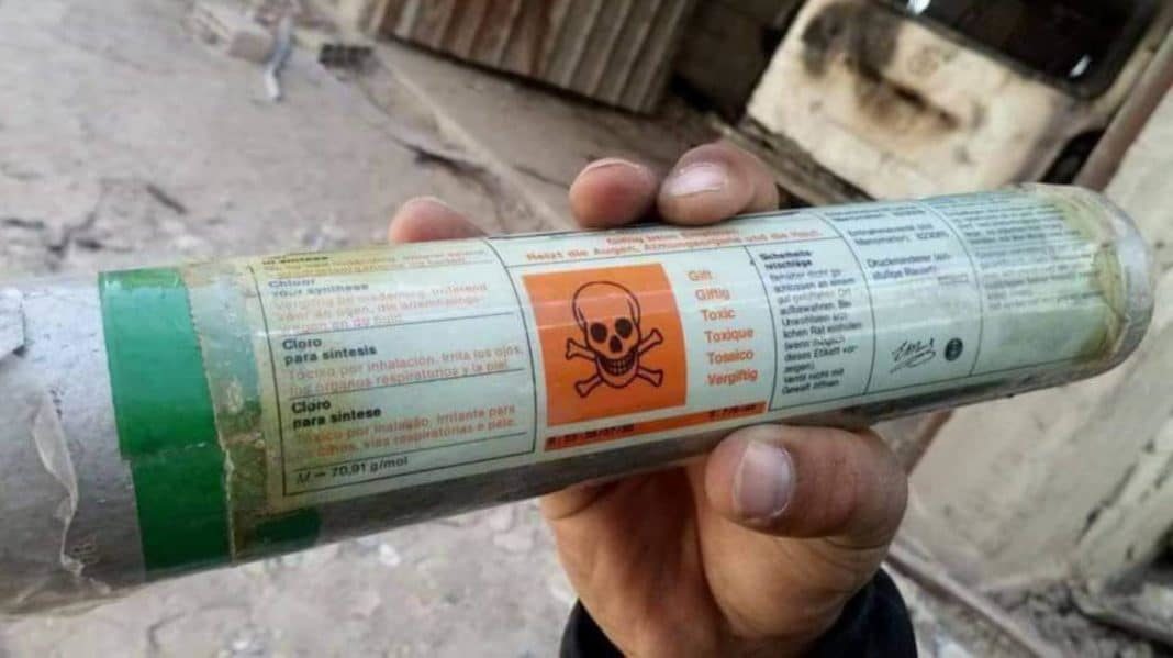 clorine chemical weapons from Germany in East Ghouta, Syria