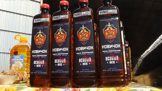 Novichok sun flower oil in Russia