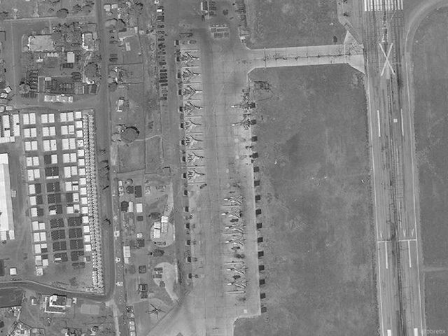 Satelite image of Hmeymin airbase