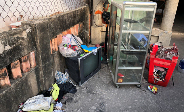 Spontaneous combustion at a house in Long An, Vietnam