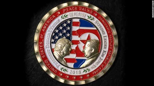 trump commemorative coin north korea