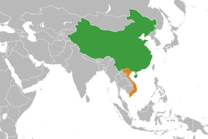 China Vietnam map