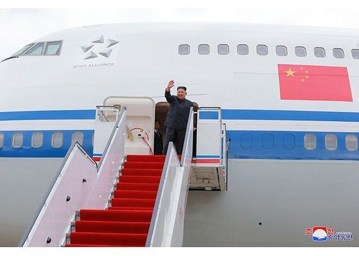 Kim Jong-un on Air China plane