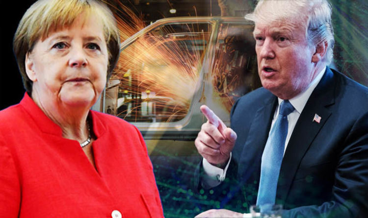 Trump Merkel trade war