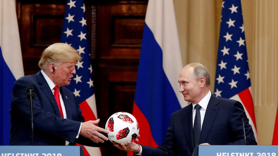 putin trump football
